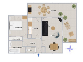 appartement 2 pièces - 44m2 à Juan-les-Pins (06160)