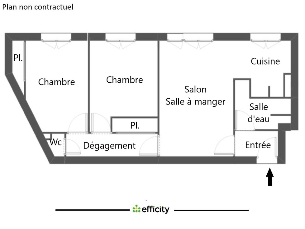 Achat immobilier Appartement 3 pièces  52m2 à Lyon (69003) - Photo n°7