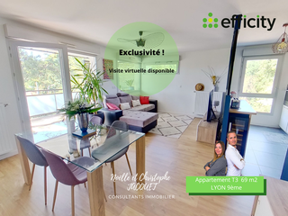 appartement 3 pièces - 69m2 à Lyon (69009)
