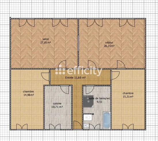 Achat immobilier Appartement 4 pièces  117m2 à Mulhouse (68200) - Photo n°5