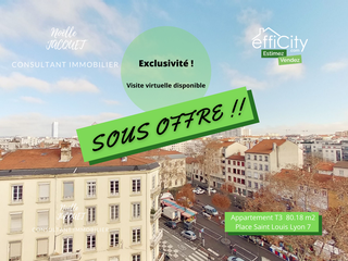 appartement 3 pièces - 80m2 à Lyon (69007)