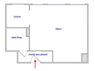 appartement 1 pièces - 25m2 à Paris (75011)