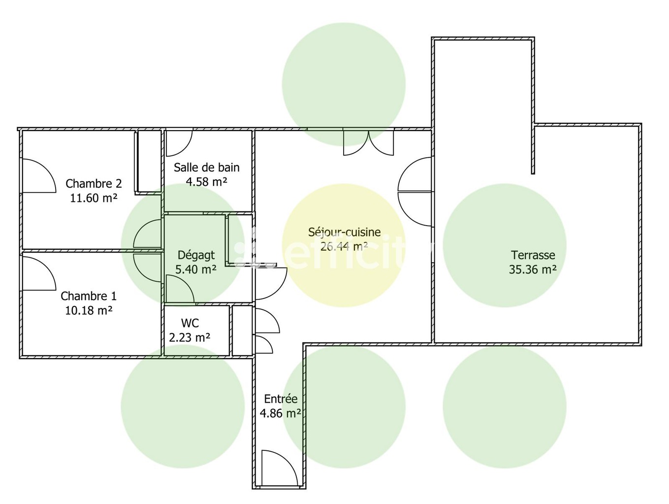 Achat immobilier Appartement 3 pièces  65m2 à Montpellier (34070) - Photo n°10