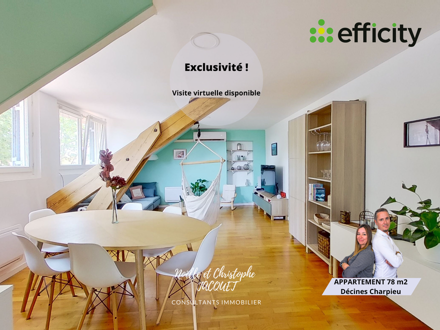 appartement 4 pièces - 78m2 à Décines-Charpieu (69150)