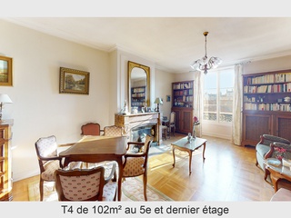 appartement 4 pièces - 102m2 à Lyon (69002)