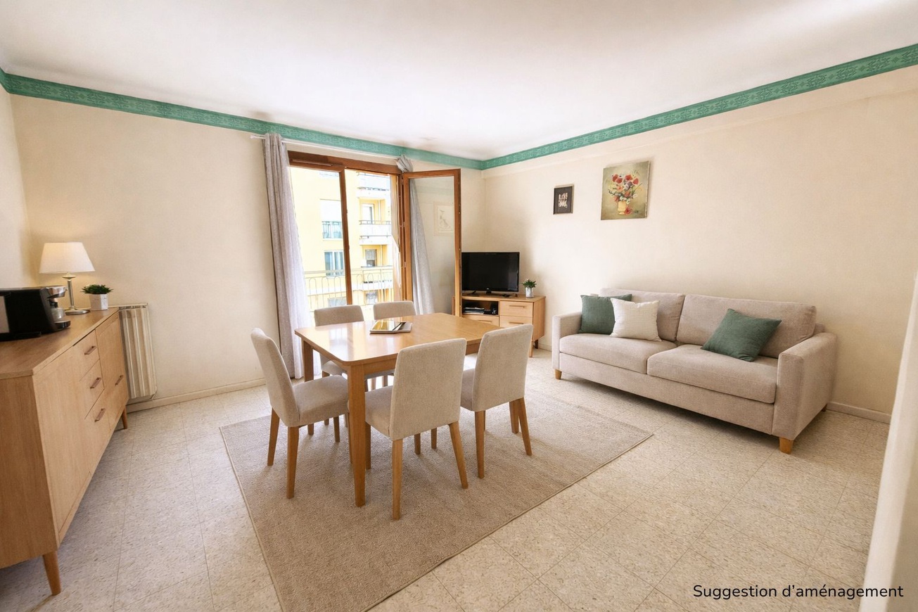 Achat immobilier Appartement 2 pièces  52m2 à Nice (06300) - Photo n°1