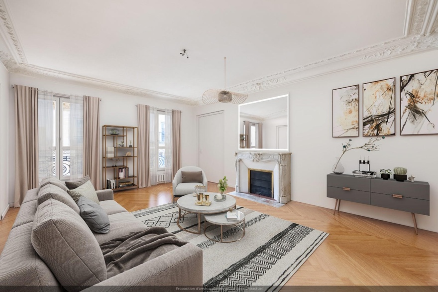 appartement 5 pièces - 126m2 à Paris (75008)