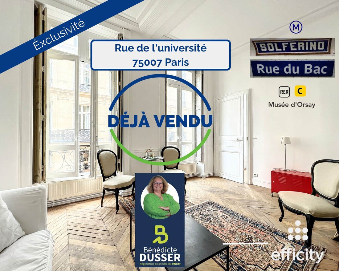 appartement 3 pièces - 62m2 à Paris (75007)