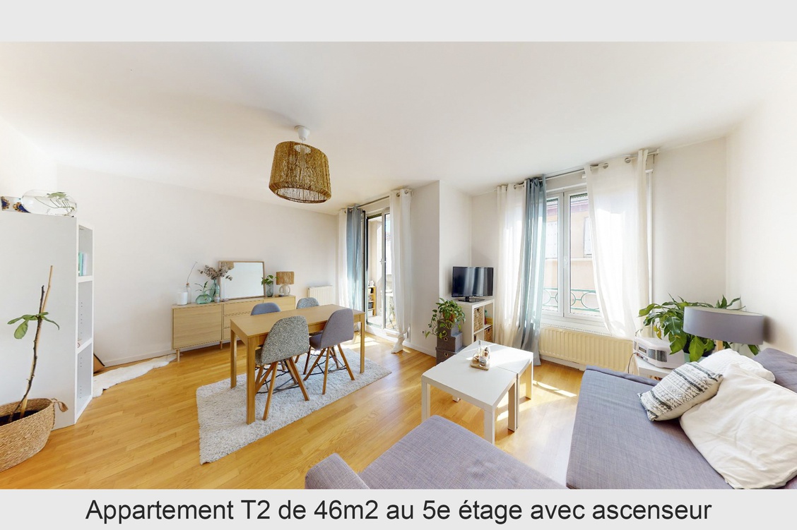 appartement 2 pièces - 46m2 à Lyon (69006)