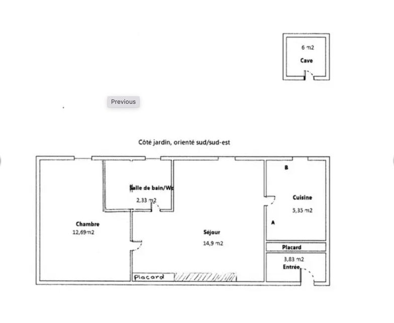 appartement 2 pièces - 39m2 à Paris (75020)