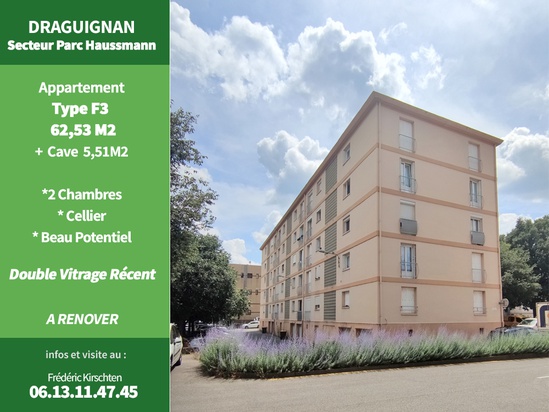 appartement 3 pièces - 62m2 à Draguignan (83300)