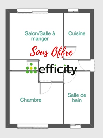 appartement 2 pièces - 42m2 à Marseille (13015)