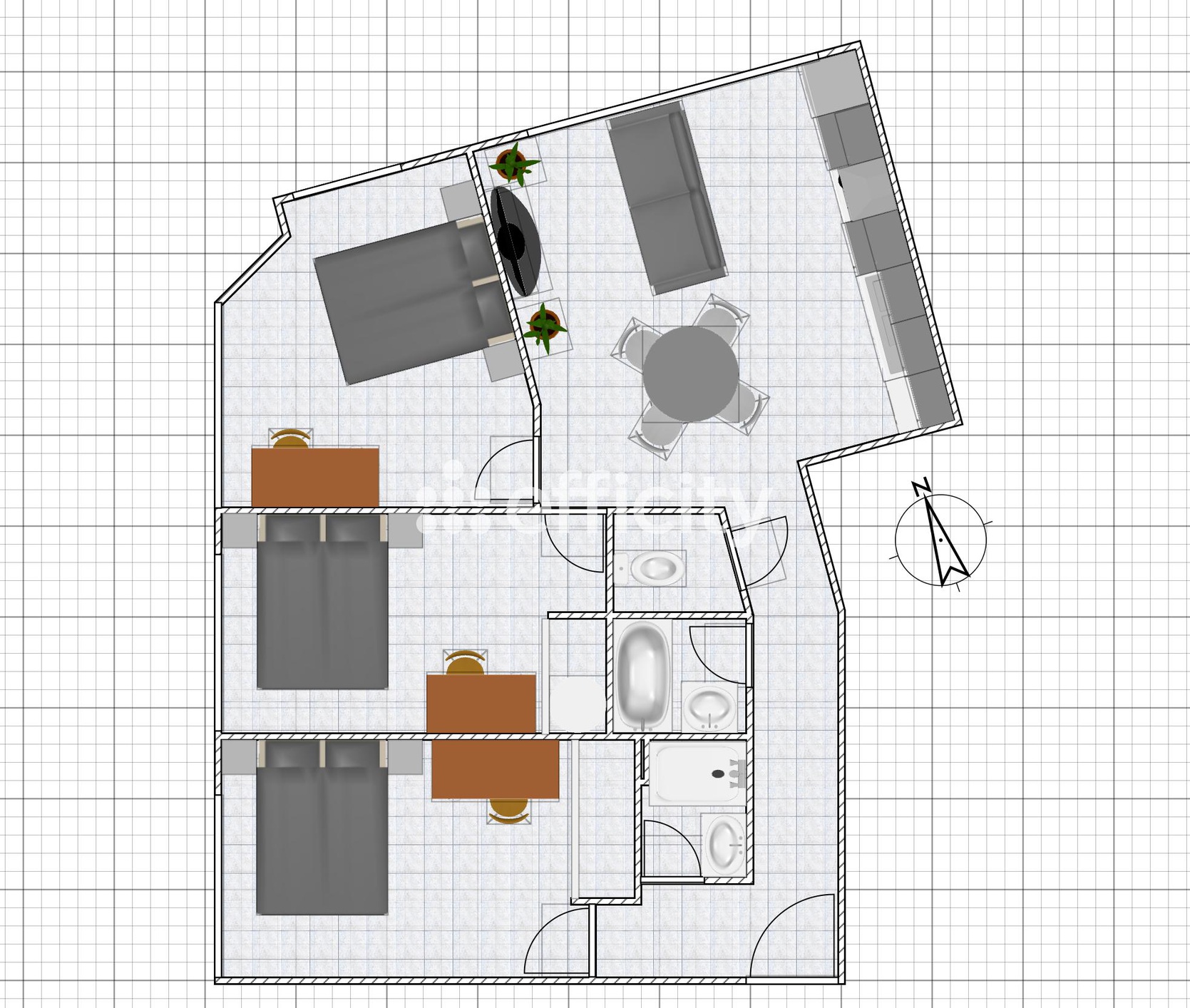 Achat immobilier Appartement 4 pièces  61m2 à Montpellier (34080) - Photo n°6