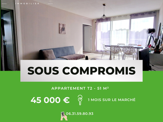 appartement 2 pièces - 51m2 à Saint-Lô (50000)