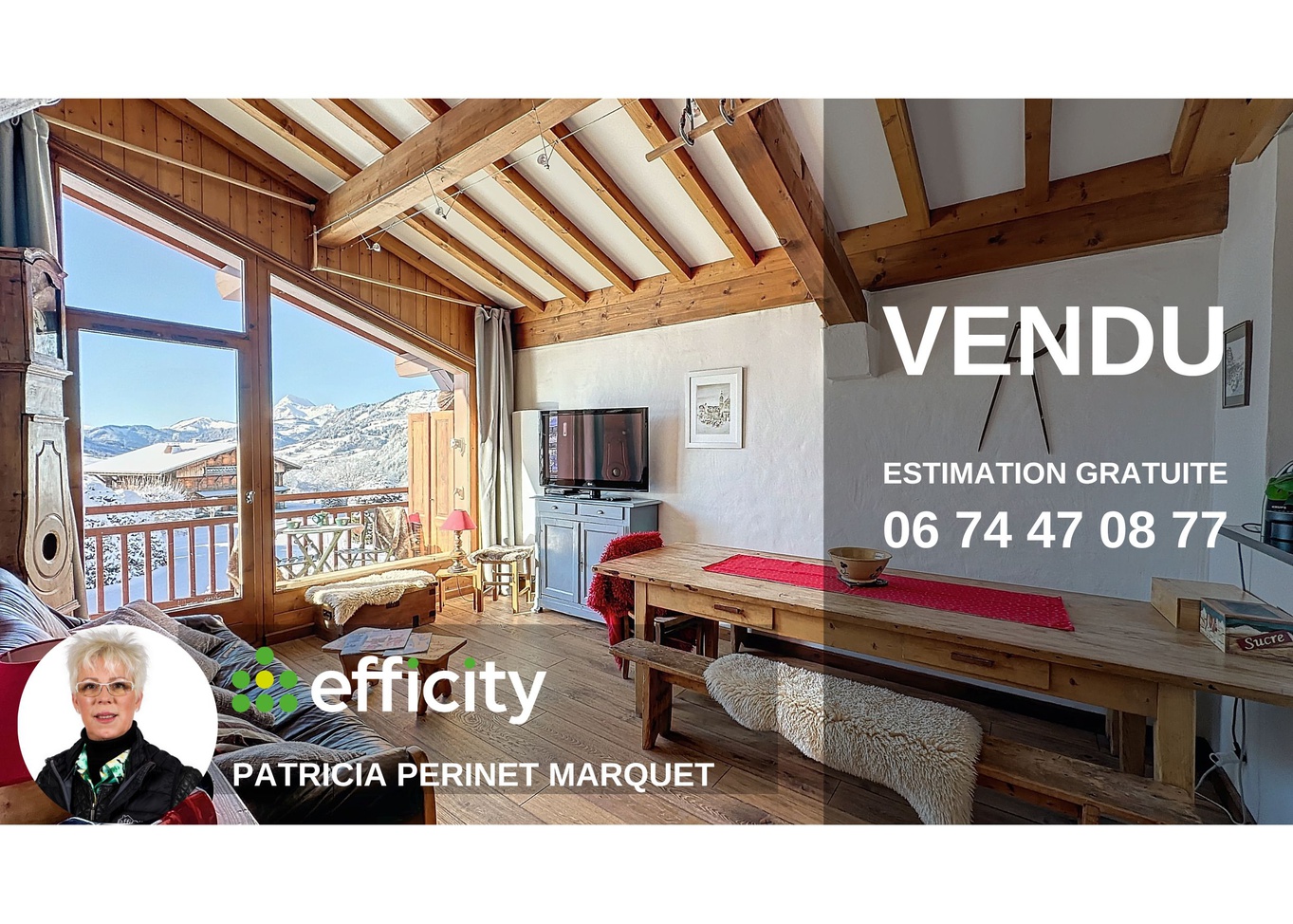 appartement 3 pièces - 58m2 à Megève (74120)