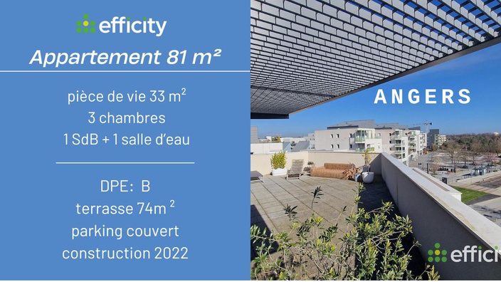 appartement 4 pièces - 81m2 à Angers (49100)