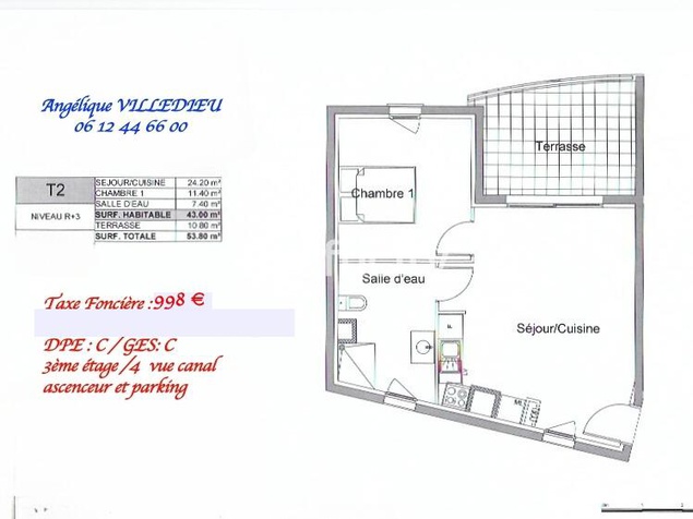 Achat immobilier Appartement 2 pièces  43m2 à Palavas-les-Flots (34250) - Photo n°6
