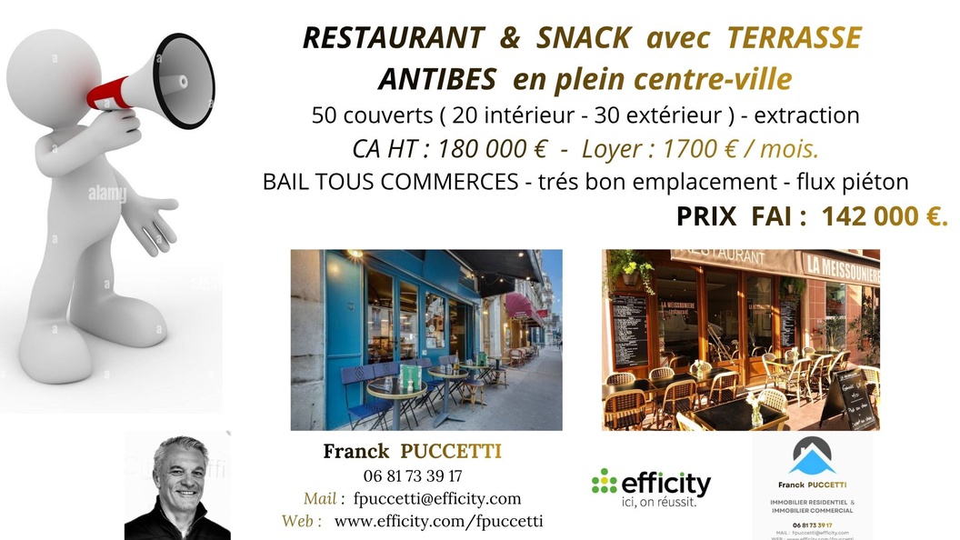 fonds de commerce  - 30m2 à Antibes (06600)