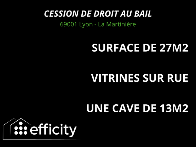 local commercial 1 pièces - 27m2 à Lyon (69001)
