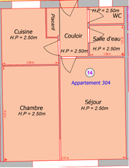 appartement 2 pièces - 37m2 à Cherbourg-en-Cotentin (50100)