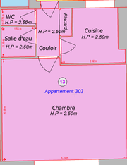 appartement 1 pièces - 38m2 à Cherbourg-en-Cotentin (50100)