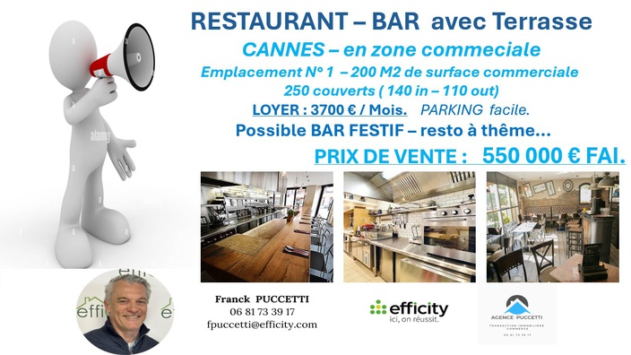 fonds-de-commerce  - 200m2 à Cannes (06400)