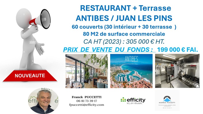 fonds de commerce  - 80m2 à Antibes (06160)