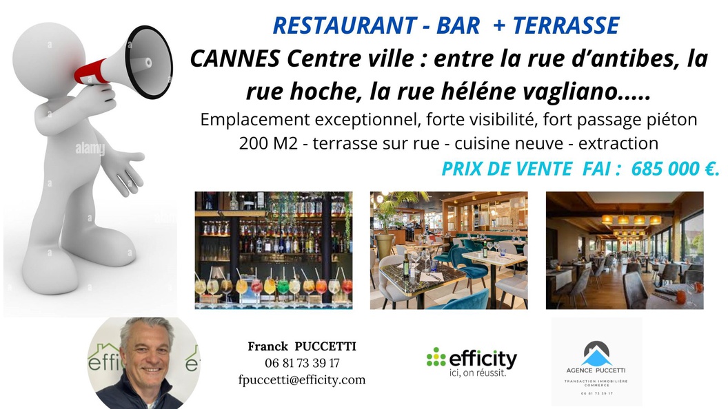 fonds-de-commerce  - 200m2 à Cannes (06400)