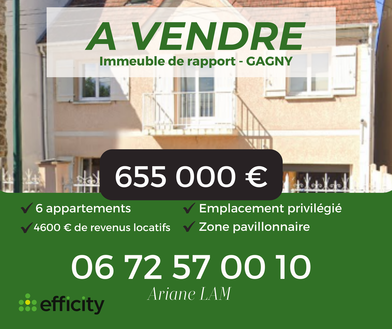 immeuble 10 pièces - 172m2 à Gagny (93220)