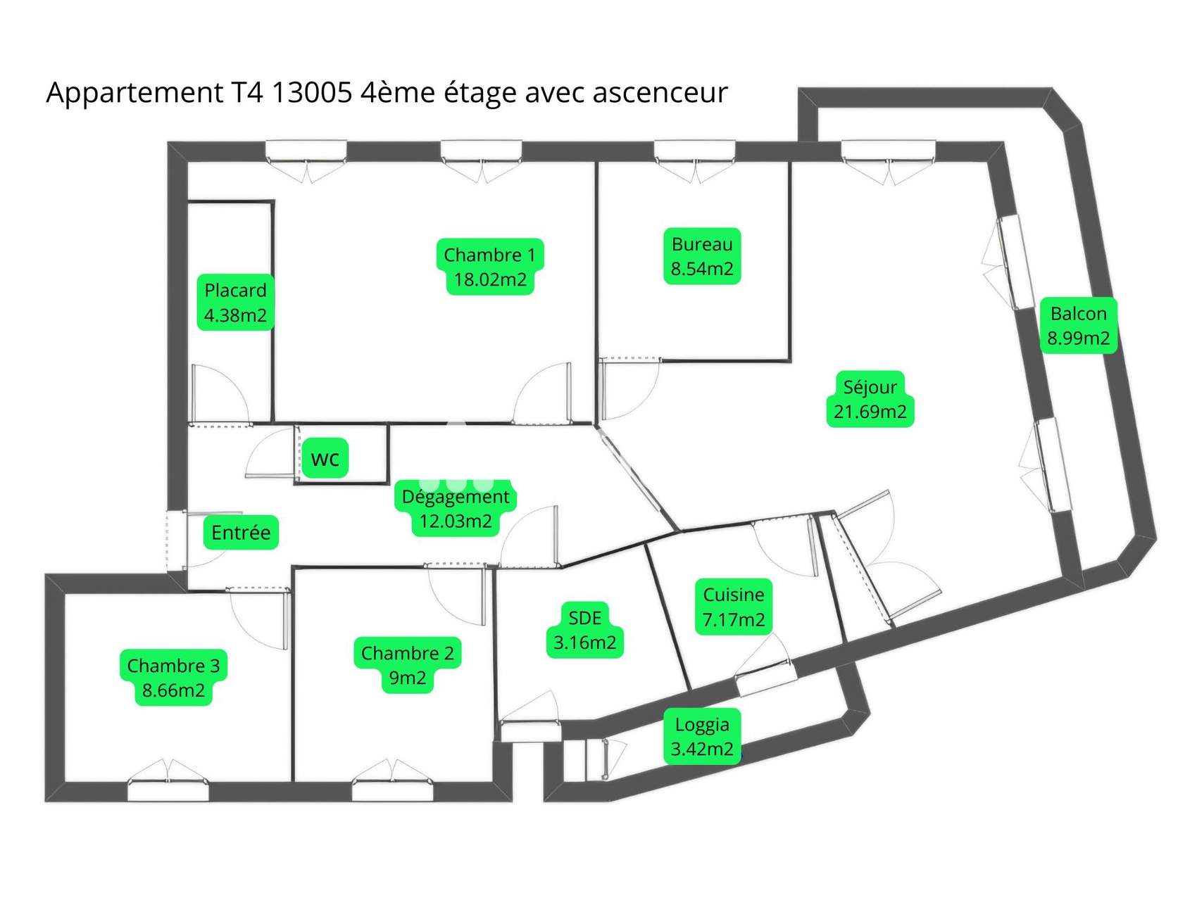 Achat immobilier Appartement 4 pièces  100m2 à Marseille (13005) - Photo n°5