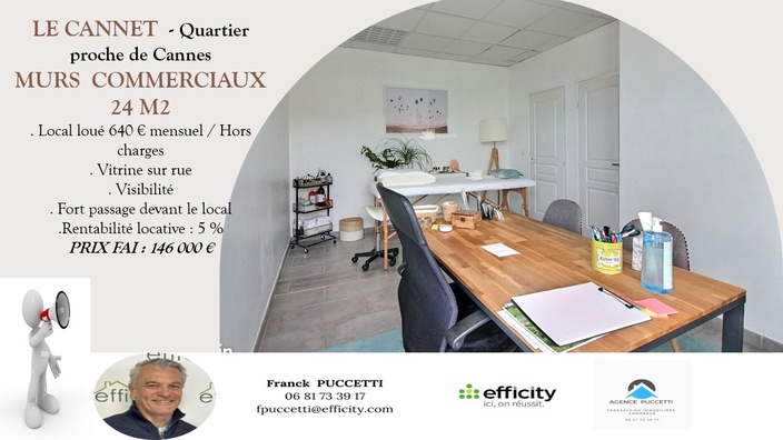 local-commercial 2 pièces - 23m2 à Le Cannet (06110)