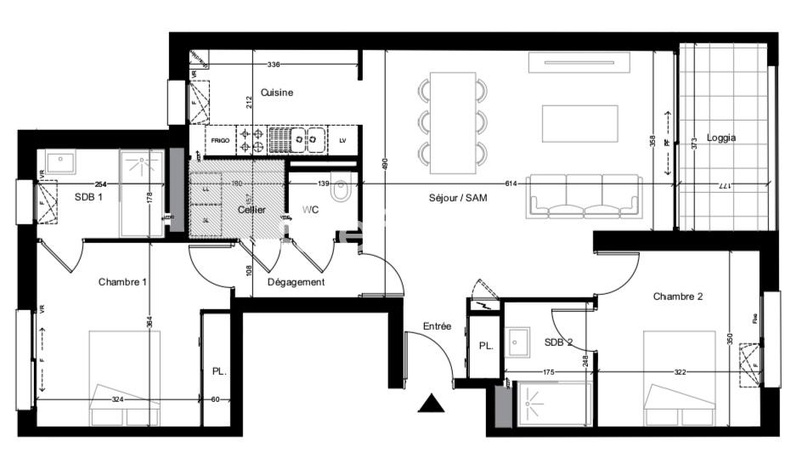 Achat immobilier Appartement 4 pièces  82m2 à Lorient (56100) - Photo n°5