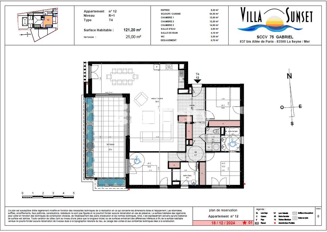 Achat immobilier Appartement 4 pièces  121m2 à Six-Fours-les-Plages (83140) - Photo n°5