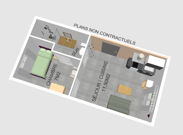 appartement 2 pièces - 22m2 à Avignon (84000)