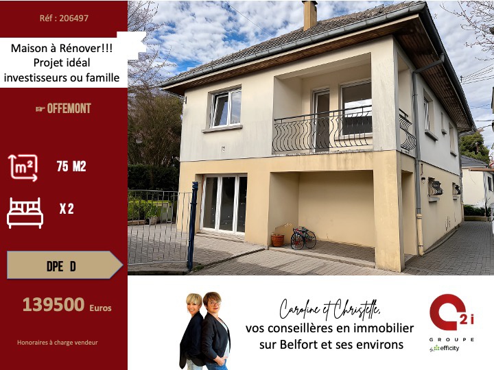 Maison 4 pièces 75 m² · à Offemont · 75 m² · 139 500 €