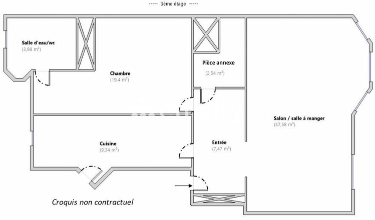 Achat immobilier Appartement 2 pièces  80m2 à Paris (75008) - Photo n°10