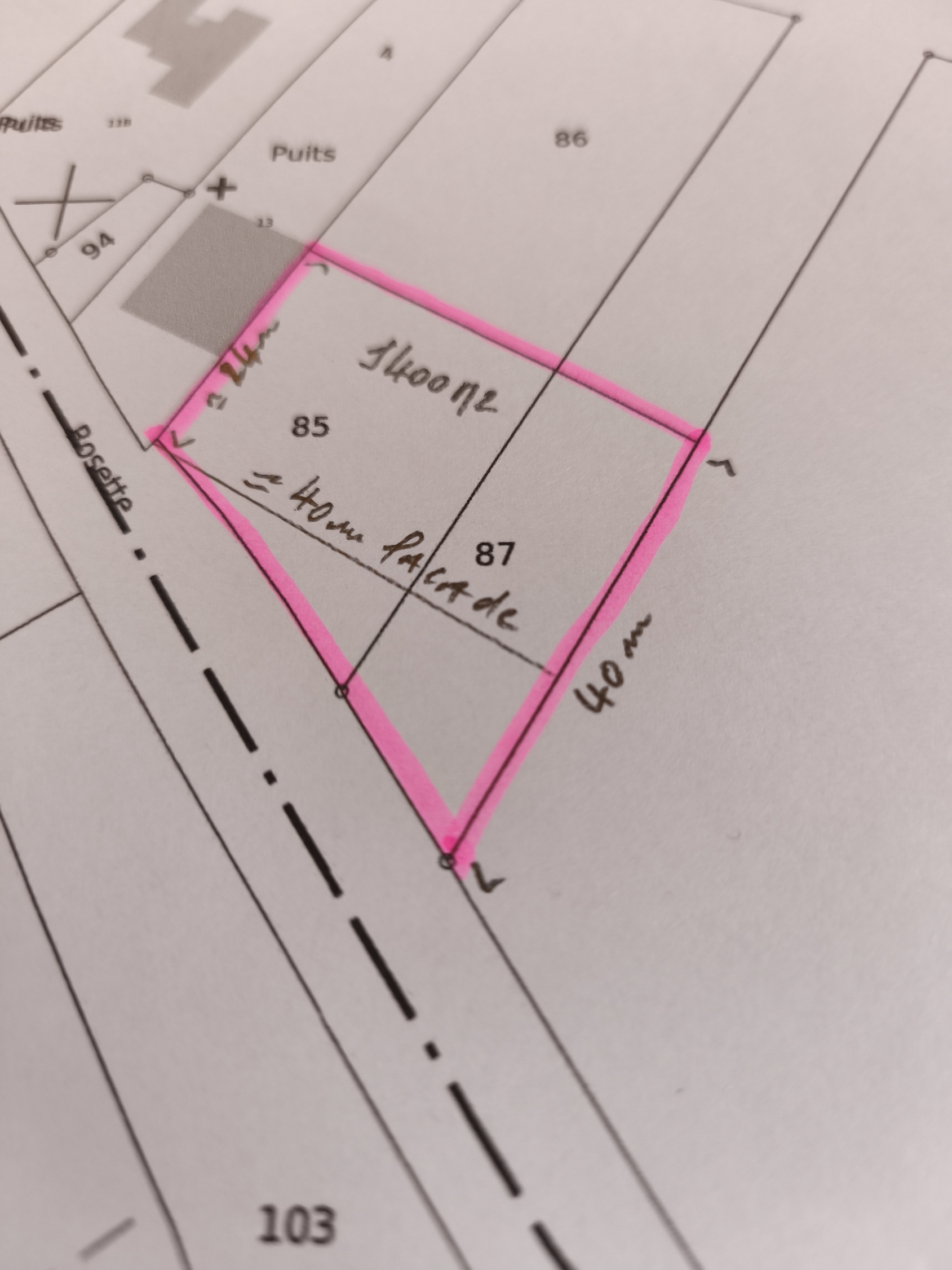 terrain  - 1400,0m2 à Trémeur (22250)