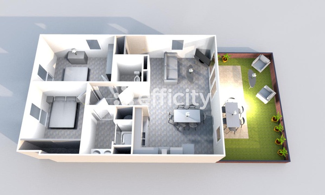 appartement 3 pièces - 63m2 à Murviel-lès-Montpellier (34570)