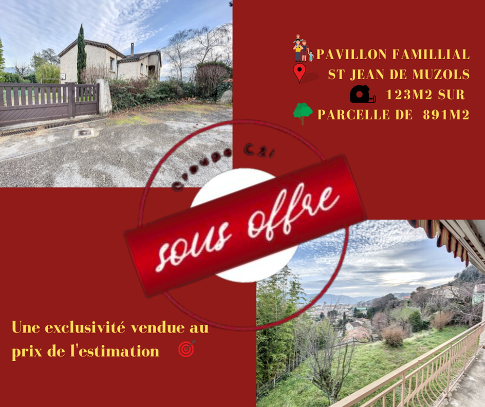 maison 7 pièces - 123m2 à Saint-Jean-de-Muzols (07300)