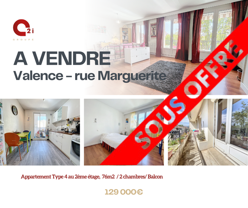 appartement 4 pièces - 76m2 à Valence (26000)