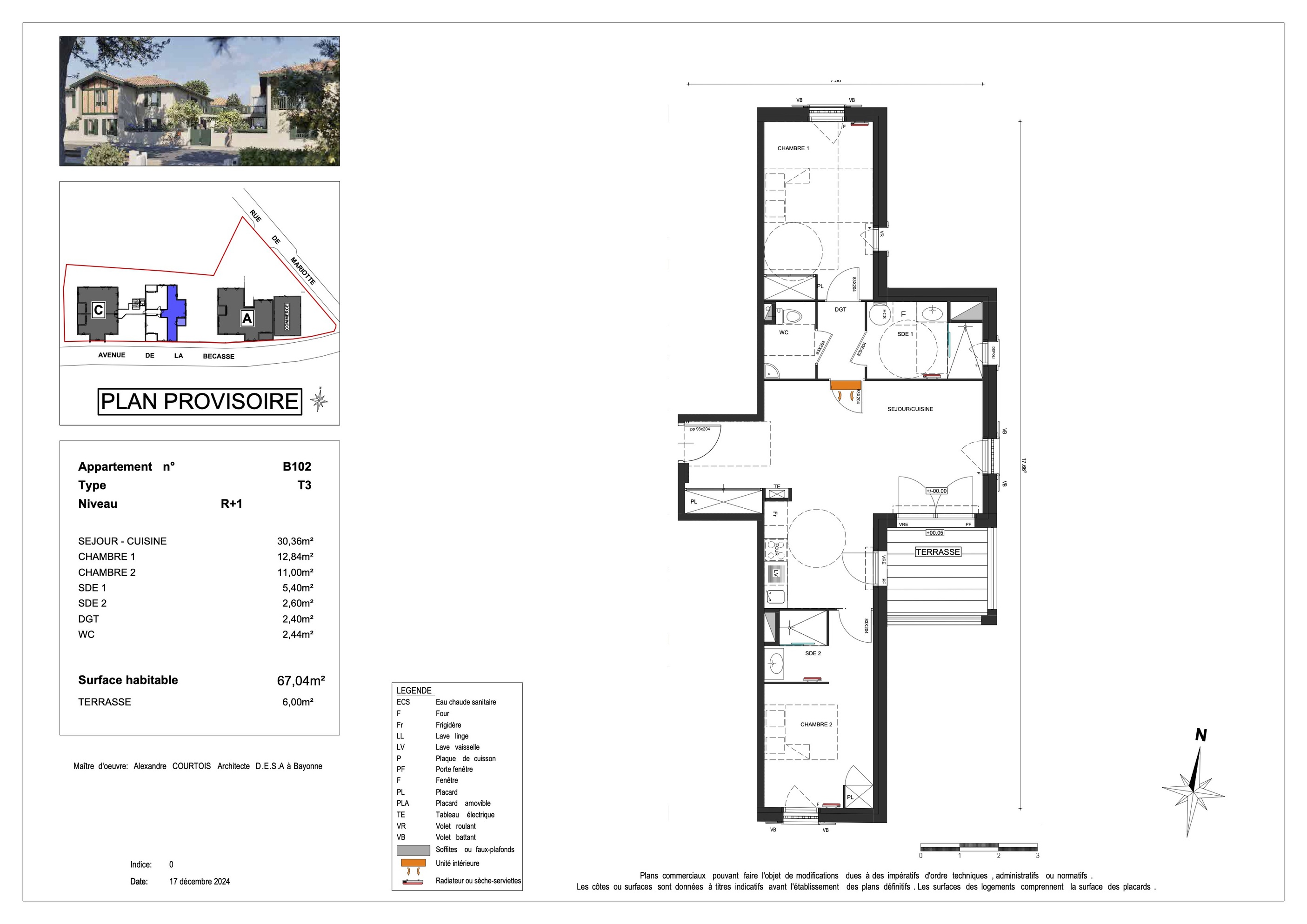 Achat immobilier Appartement 3 pièces  67m2 à Soorts-Hossegor (40150) - Photo n°6