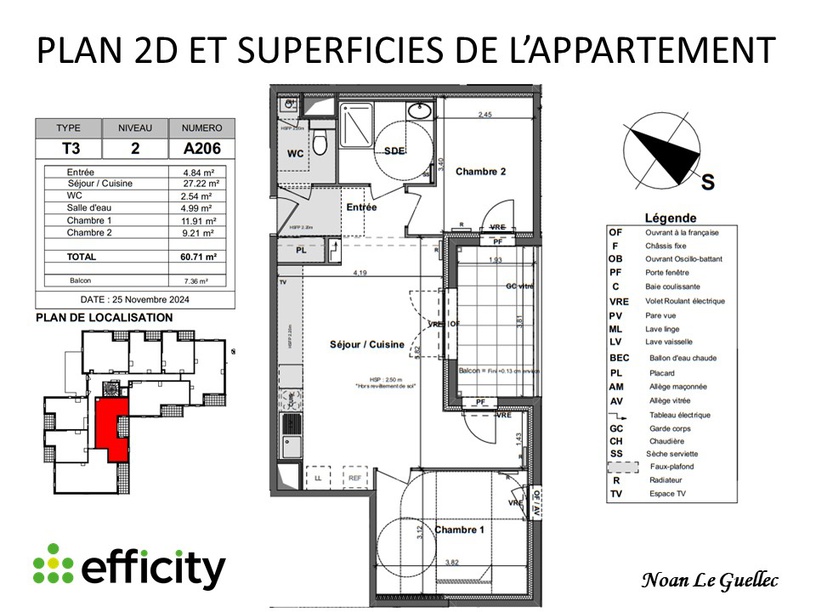 Achat immobilier Appartement 3 pièces  61m2 à La Chapelle-des-Fougeretz (35520) - Photo n°9