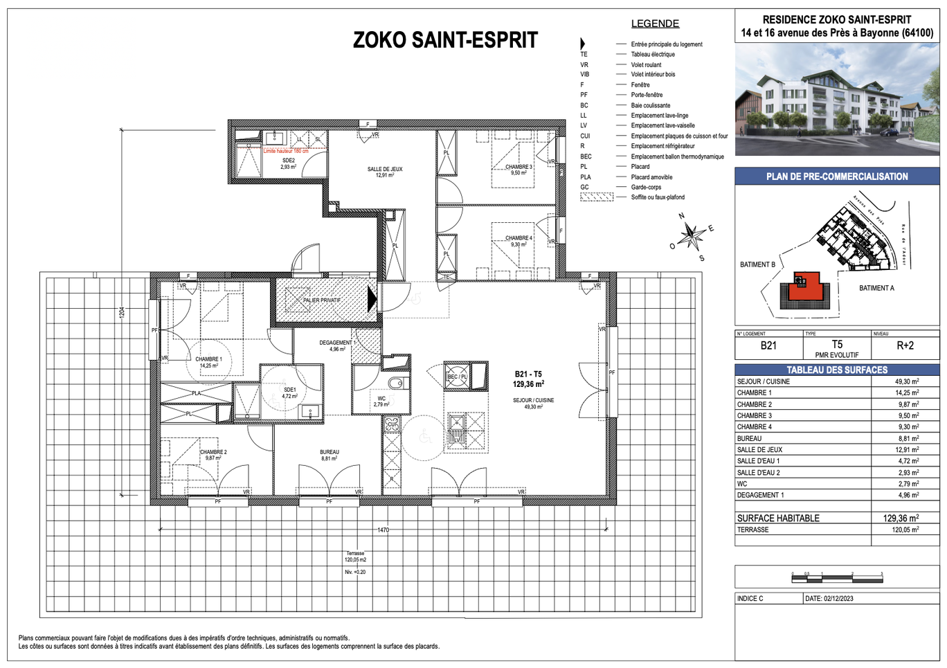 Achat immobilier Appartement 5 pièces  130m2 à Bayonne (64100) - Photo n°6