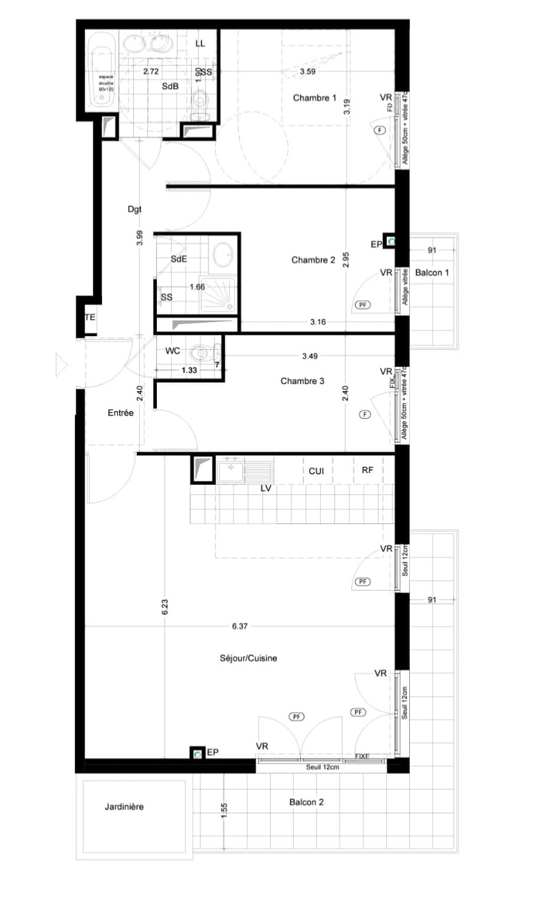 Achat immobilier Appartement 4 pièces  95m2 à Asnières-sur-Seine (92600) - Photo n°5