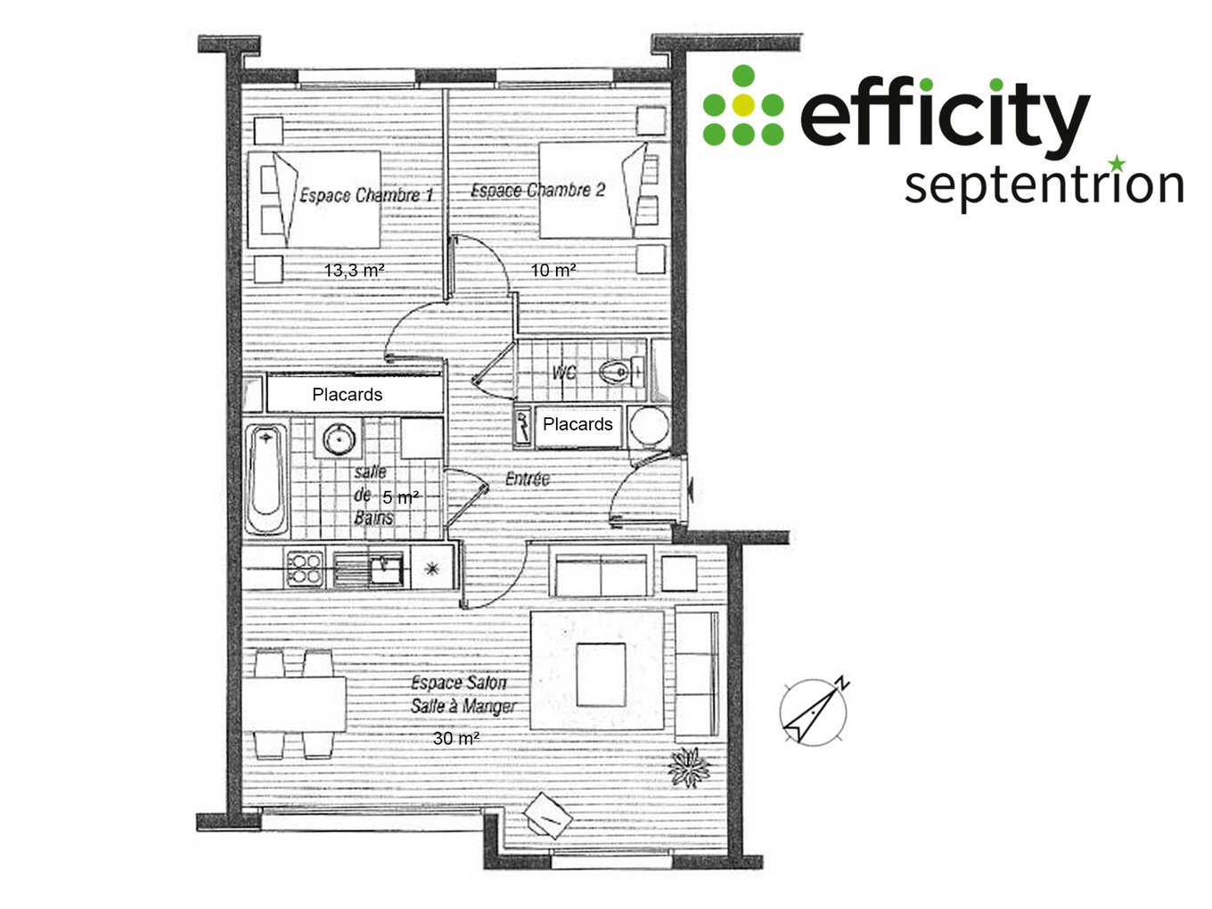 Achat immobilier Appartement 3 pièces  67m2 à Lille (59000) - Photo n°7