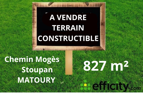 terrain  - 827m2 à Matoury (97351)