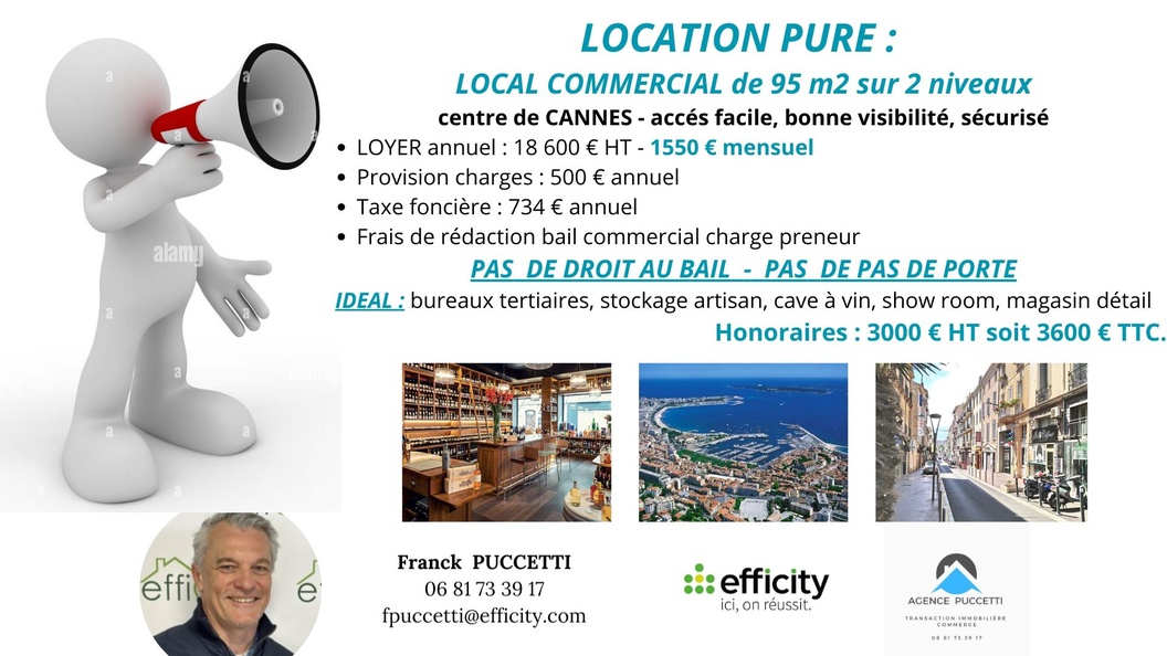 local commercial 44 pièces - 98m2 à Cannes (06400)