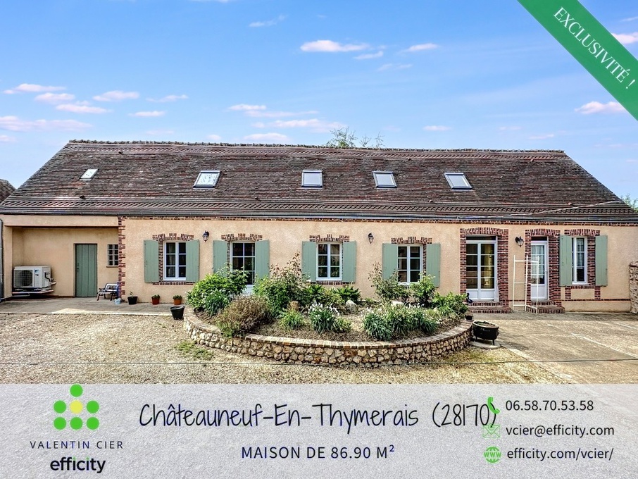 Achat immobilier Maison 3 pièces  82m2 à Châteauneuf-en-Thymerais (28170) - Photo n°1