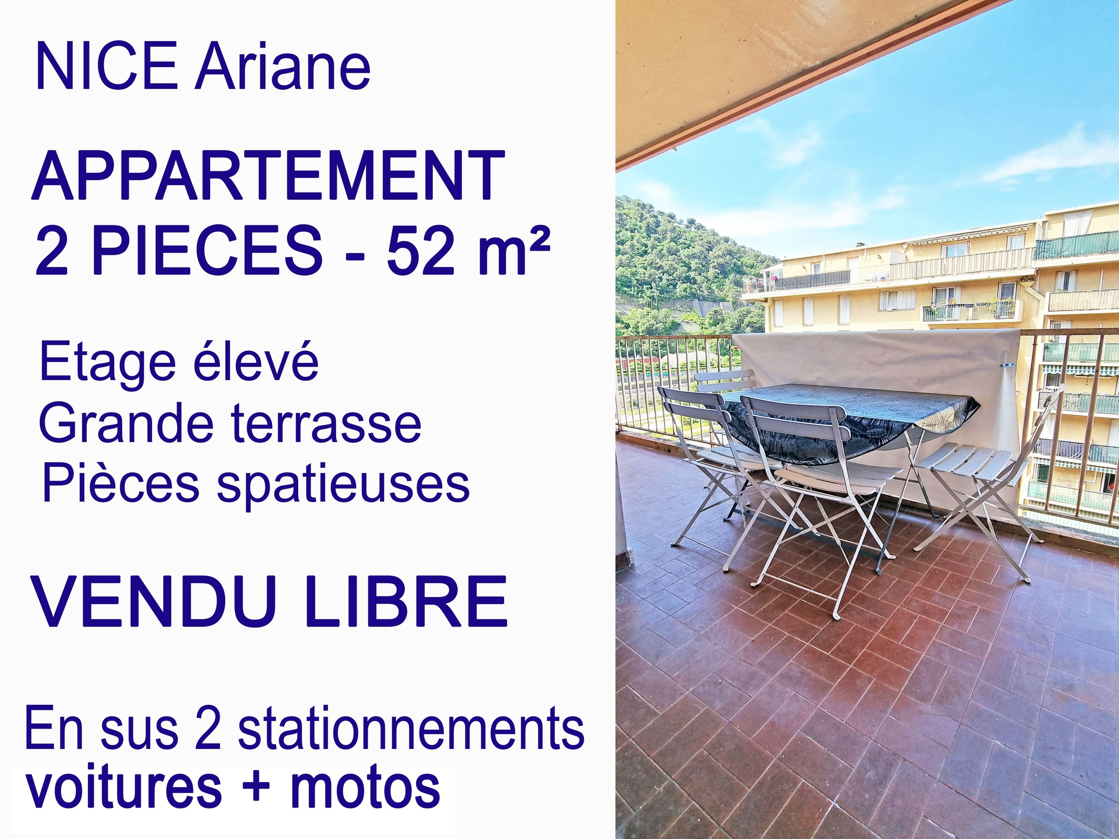 appartement 2 pièces - 52m2 à Nice (06300)