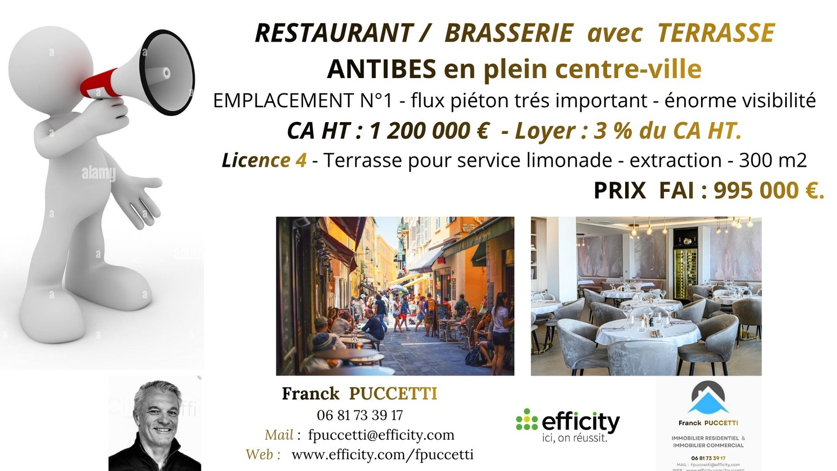 Achat immobilier Fonds de commerce   290m2 à Antibes (06600) - Photo n°1